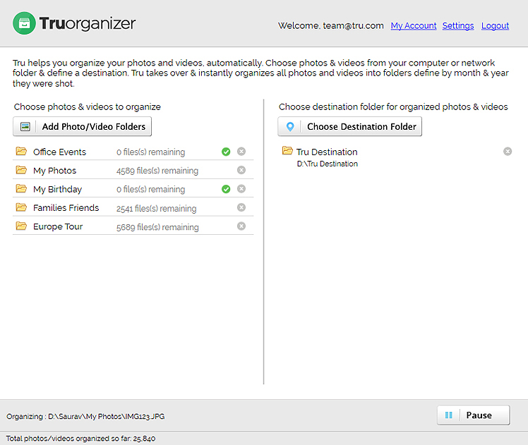 Truorganizer Screenshot